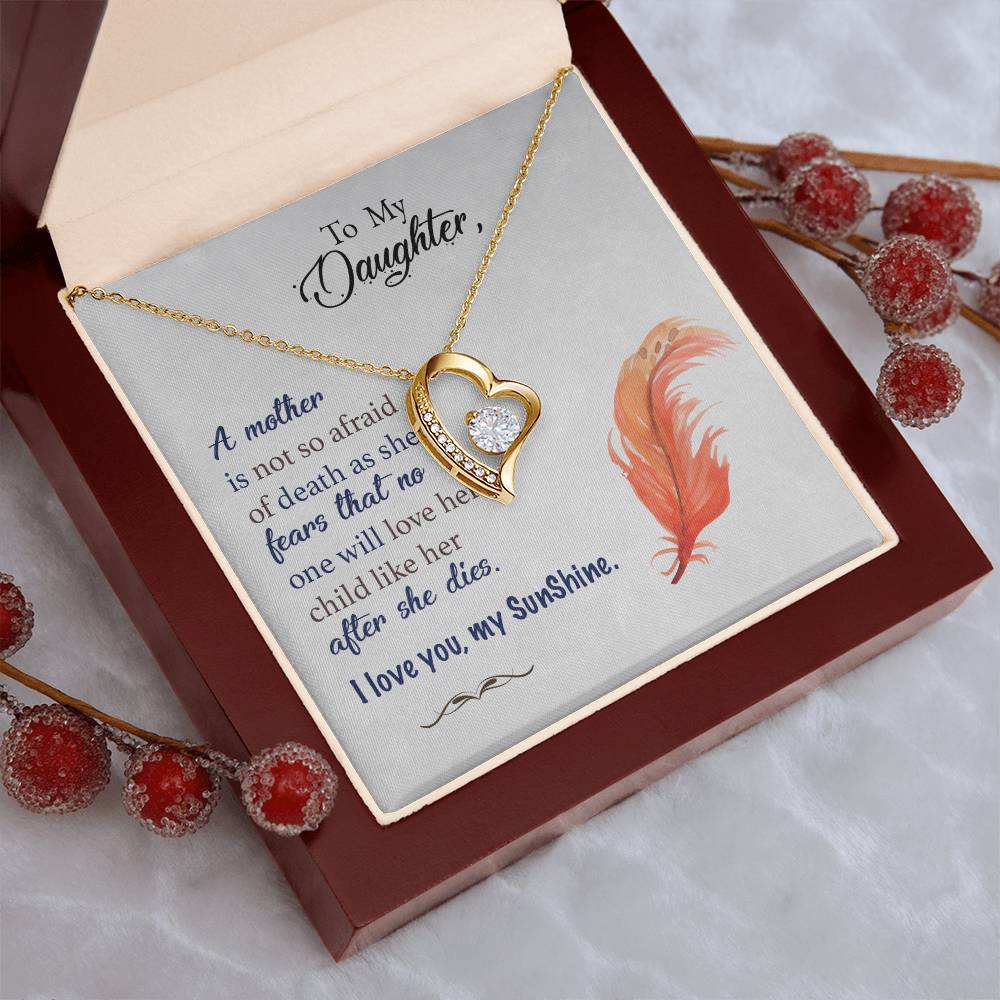 Forever Loved To My Daughter Pendant Necklace Gift Jewelry Necklace From Daughter Anniversary Daughter Mother Necklace Daughter Gift Forever Love Necklace