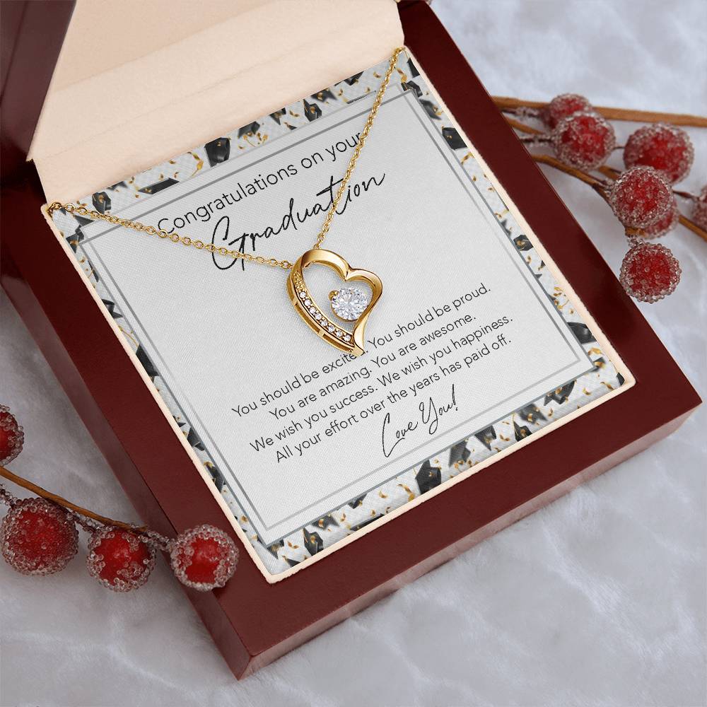 Forever Love Necklace College Graduation Gift For Her Phd Graduation Gift For Daughter High School Graduation Gift For Best Friend Forever Love Necklace