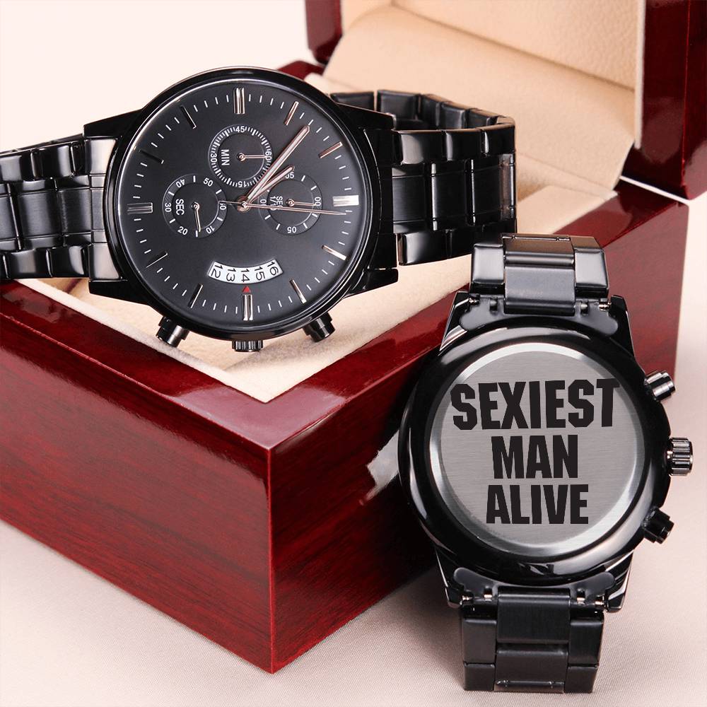 Sexiest Man Alive Engraving Chronograph Watch