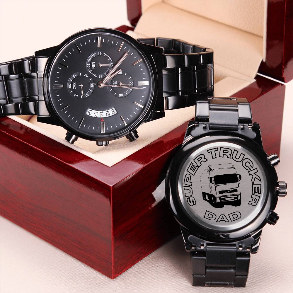Super Trucker Dad Engraving Chronograph Watch