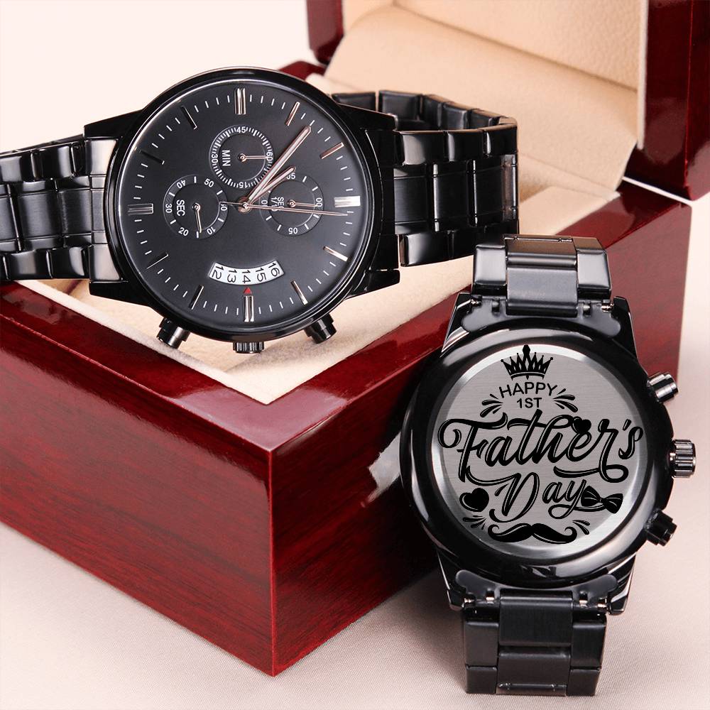 1st Father's Day Engraved Chronograph Watch Engraving Chronograph Watch
