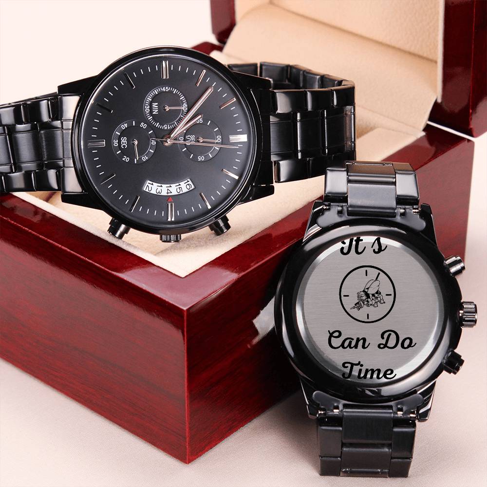 Seabee Can Do Time Watch Engraving Chronograph Watch