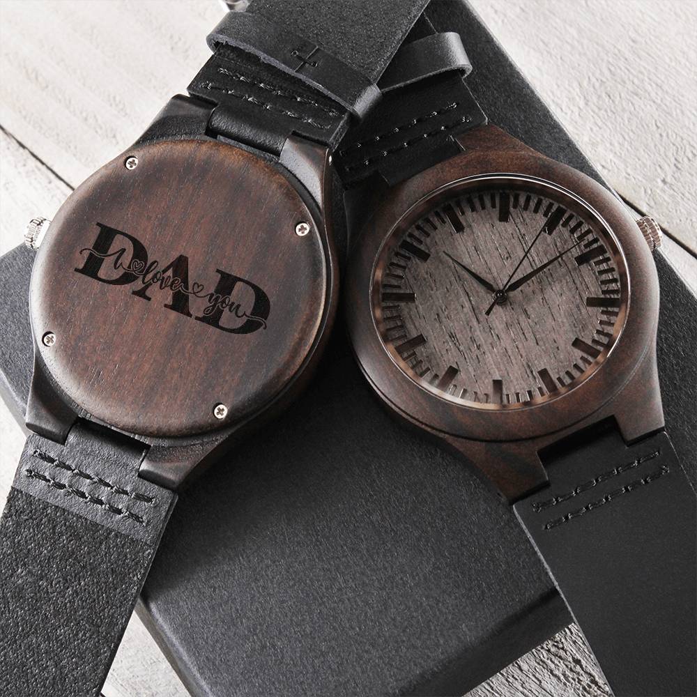 Engraved Watch Gift For Dad Father's Day Gift For Daddy Father Gift From Daughter And Son Dad I Love You Daddy Watch N Engraved Wooden Watch