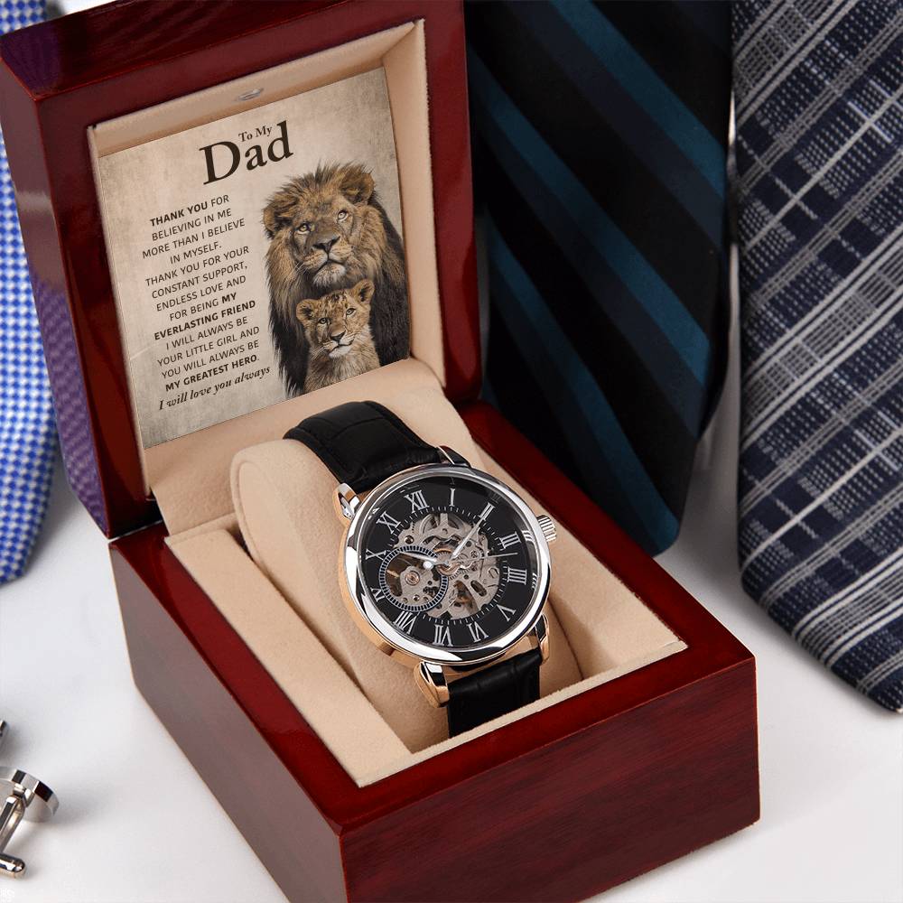 Thank You For Believe In Me - Father's Day Gift Openwork Watch