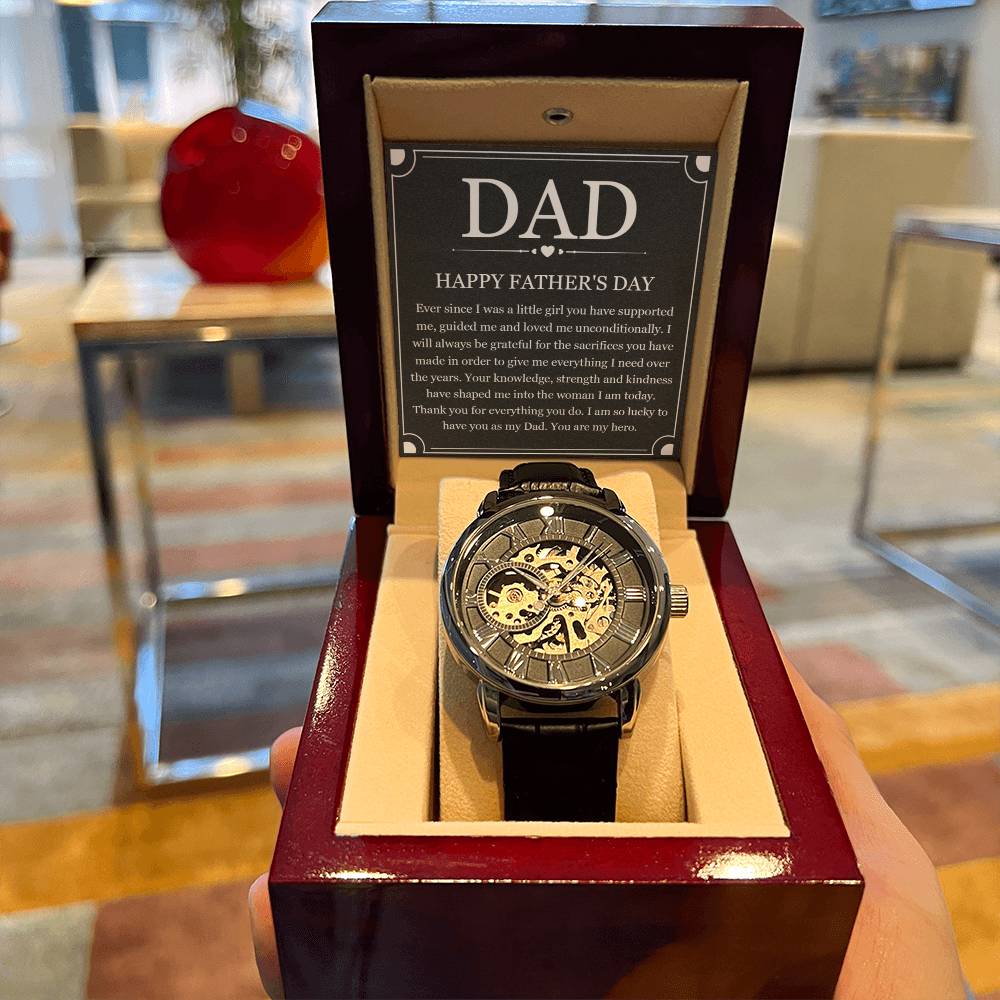 Father's Day Gift For Dad From Daughter To My Dad Openwork Watch Watch For Dad