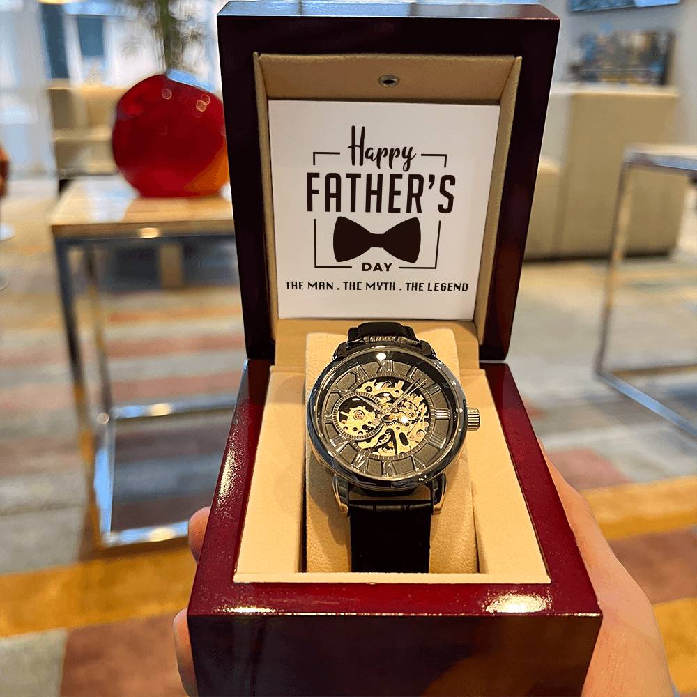 Happy Father's The Man The Myth The Legend Openwork Watch