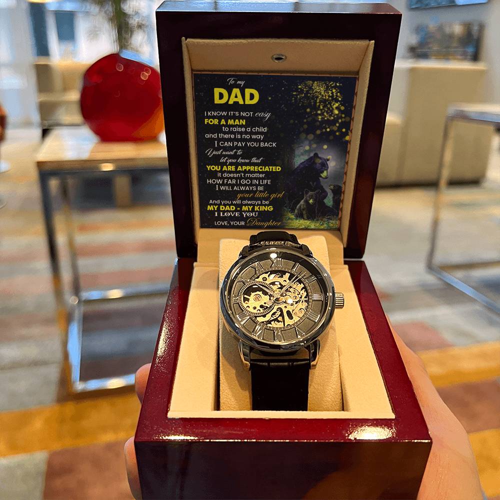 Men's Openwork Watch To My Dad. Love Your Daughter