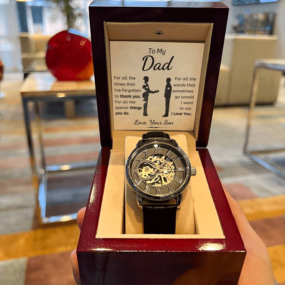 Gift For Dad Openwork Watch