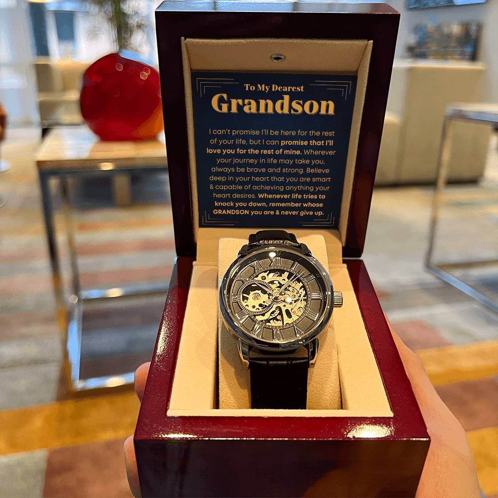 Grandson, Never Give Up - Openwork Watches