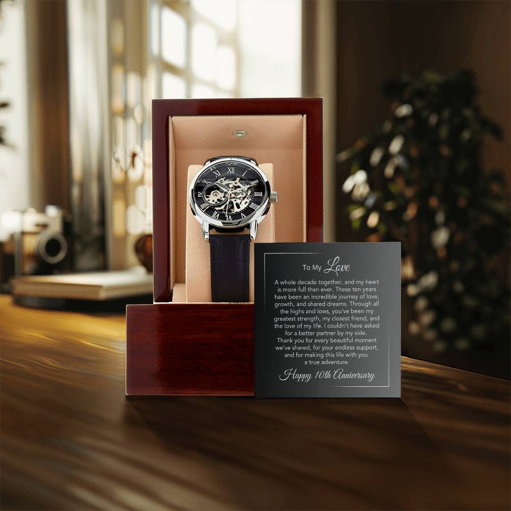 10Th Anniversary Gifts For Men 10 Year Anniversary Gift Ideas For Him, Openwork Watches