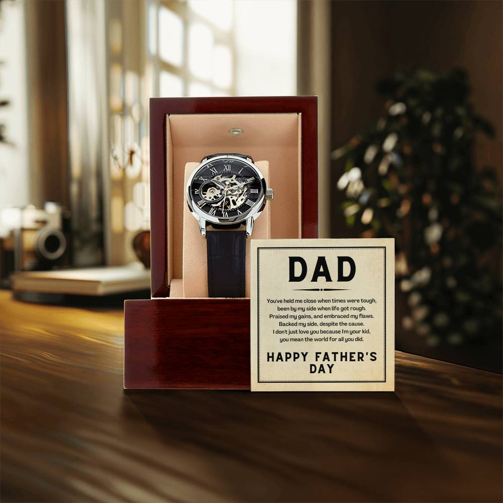 Happy Father's Day Gift Father Day Gift For Dad Openwork Watch