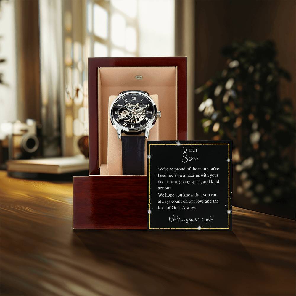 Love You Forever Son Openwork Watches