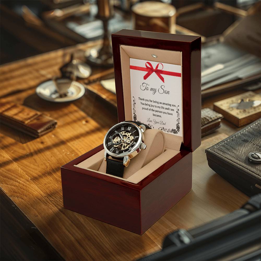 To My Son Openwork Watches,, Gift From Dad