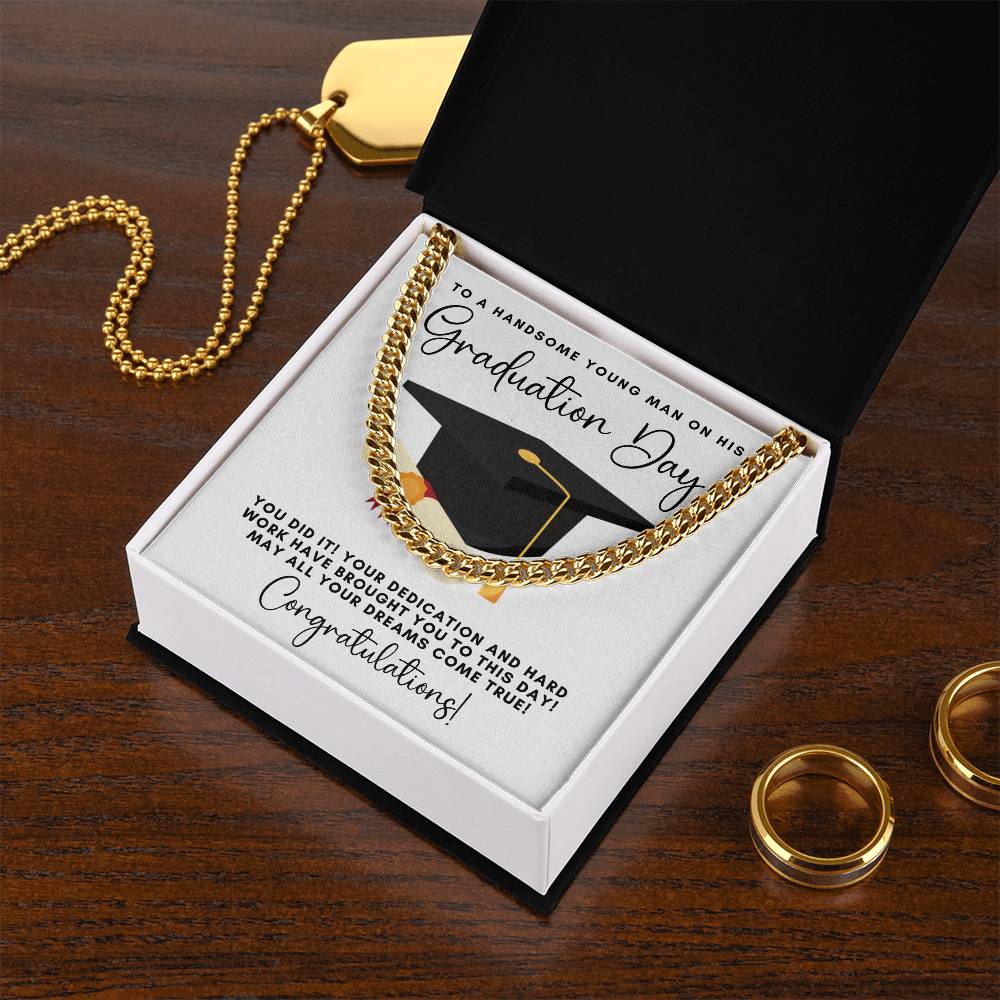 Graduation Gift Necklace Graduation Gift For Him College Graduation High School Senior Graduation Class Of 2022 Cuban Link Chain