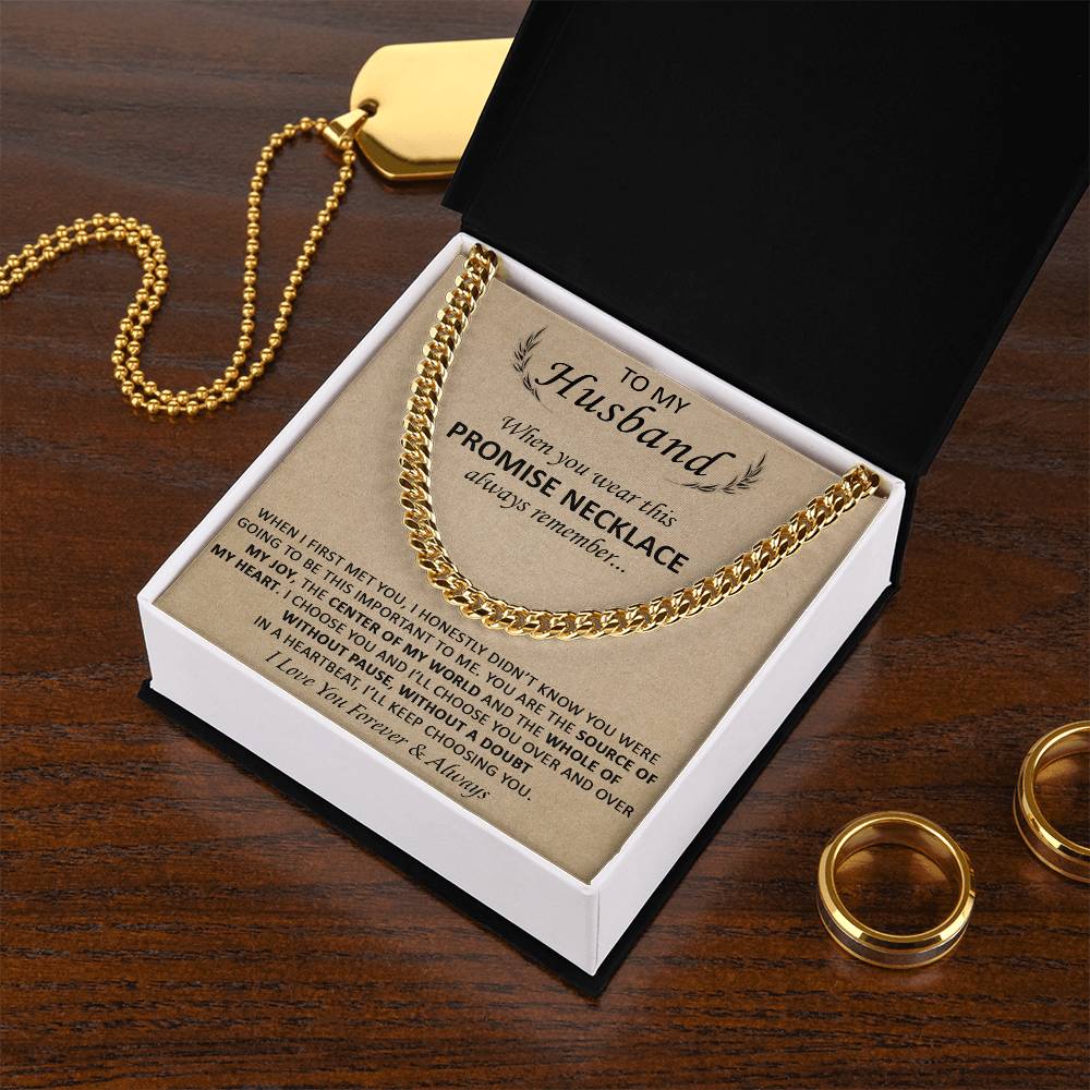 Gift For Husband - The Source Of My Heart - Cuban Cuban Link Chain