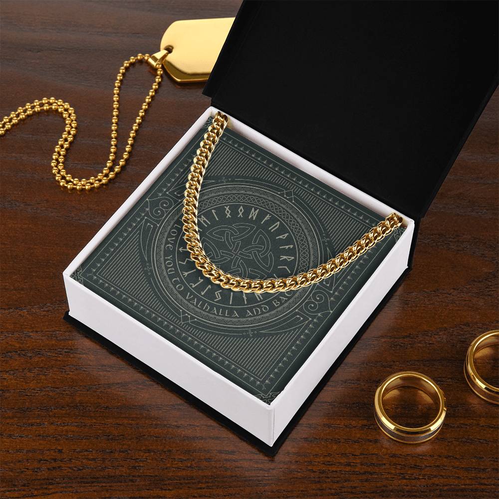 Gift For Boyfriend Husband Vikings Gift For Him Gift For Him Unique Cuban Link Chain
