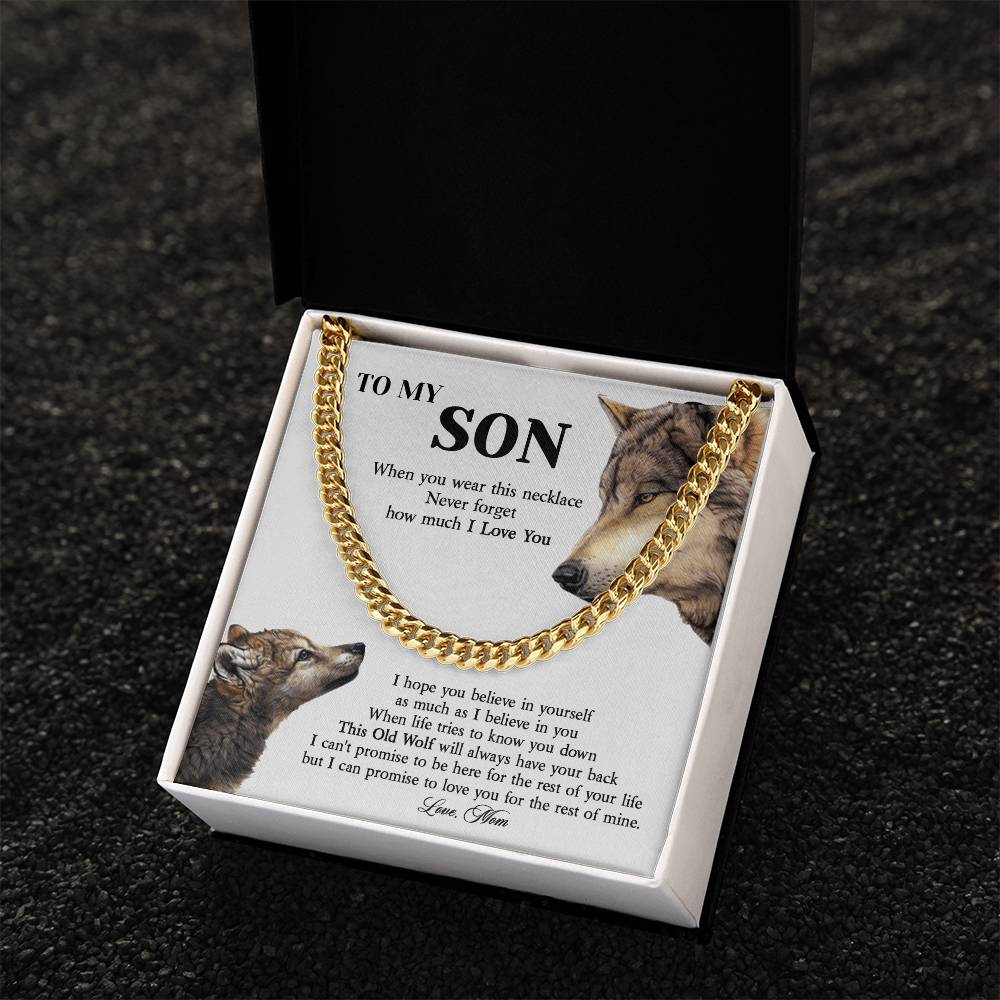 To My Son Cuban Chain Necklace Son Gifts From Mom Gifts For Son Birthday Unique Gifts For Son From Mom Cuban Link Chain