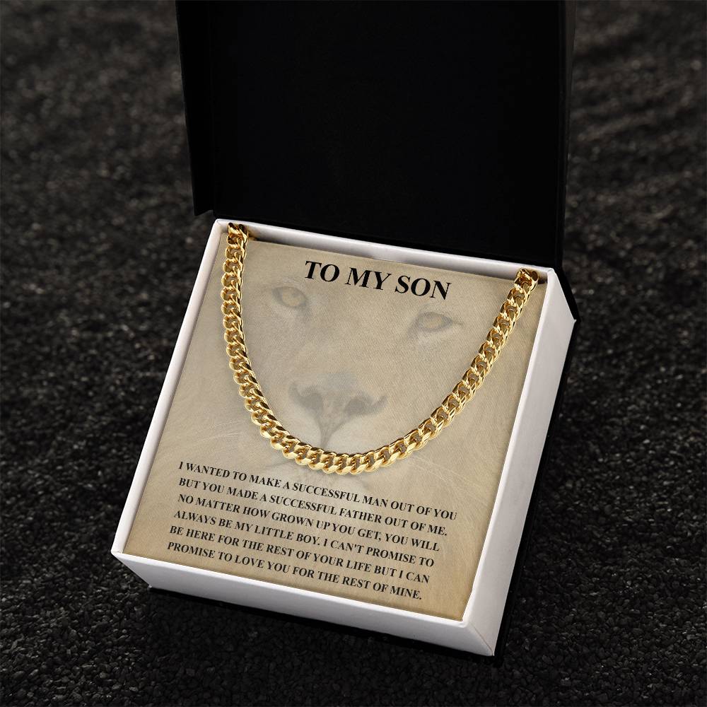 To My Son Necklace Gift For Son Son Graduation Graduate Gift Fathers Day Father Son Gift Mens Silver Cuban Link Chain