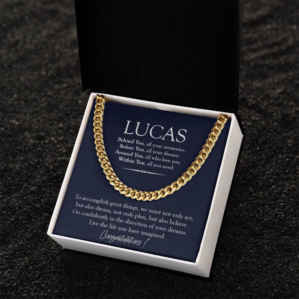 Personalized Graduation Gifts For Him High School College Graduation Gifts For Him Graduation Necklace For Son Grands Cuban Link Chain