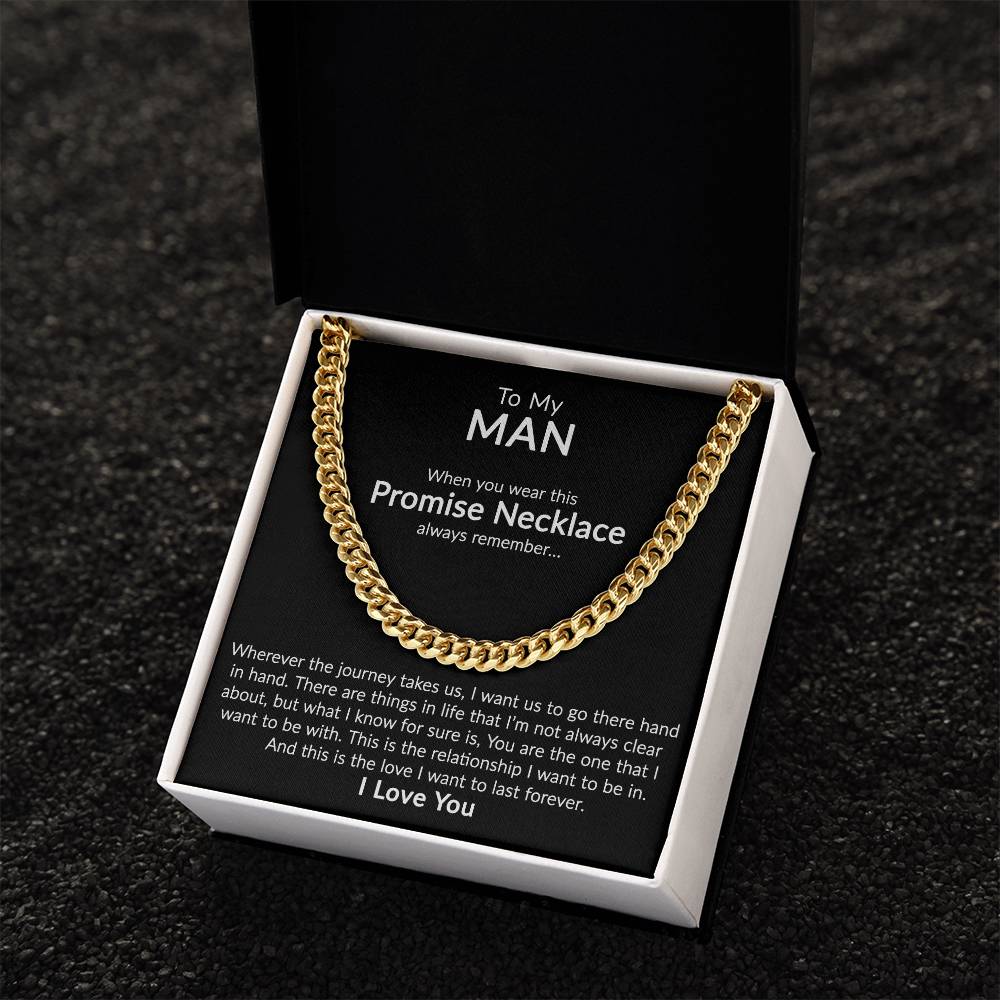 Promise Necklace Cuban Link Chain