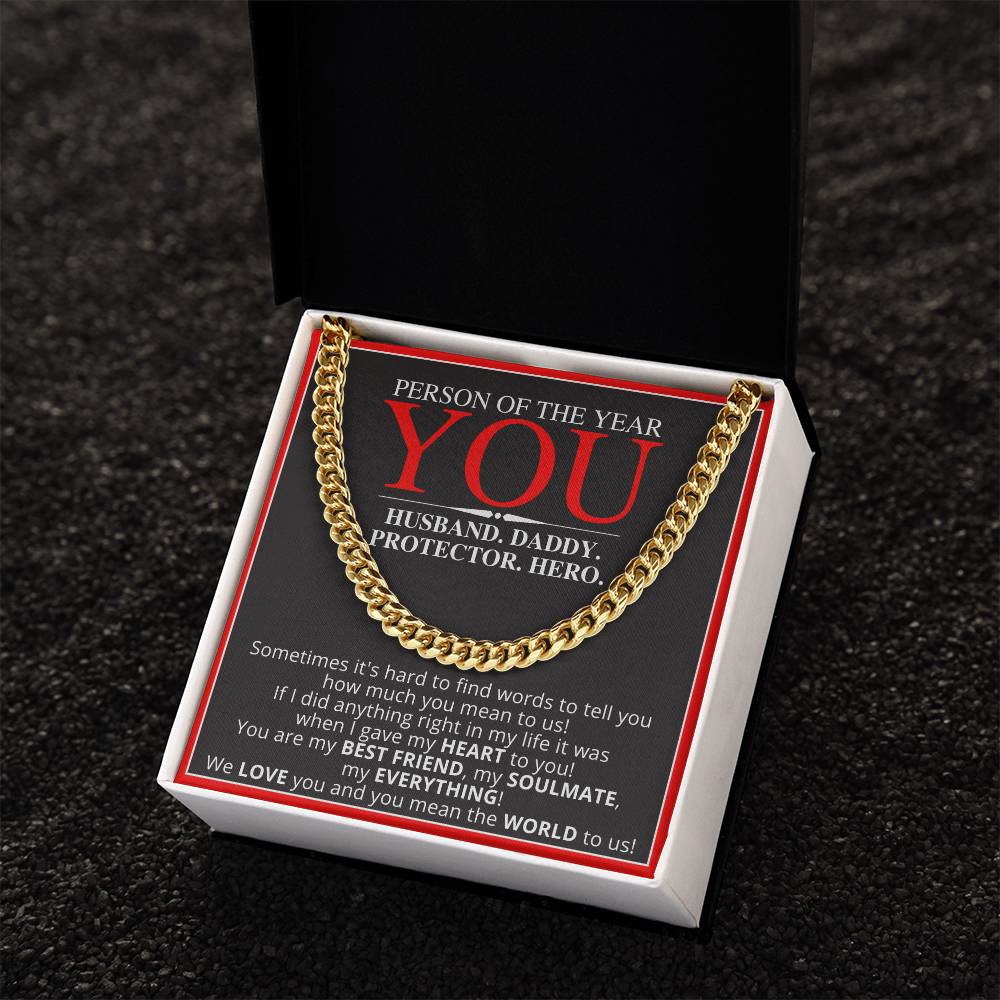 Person Of The Year - Gift For Husband Cuban Link Chain