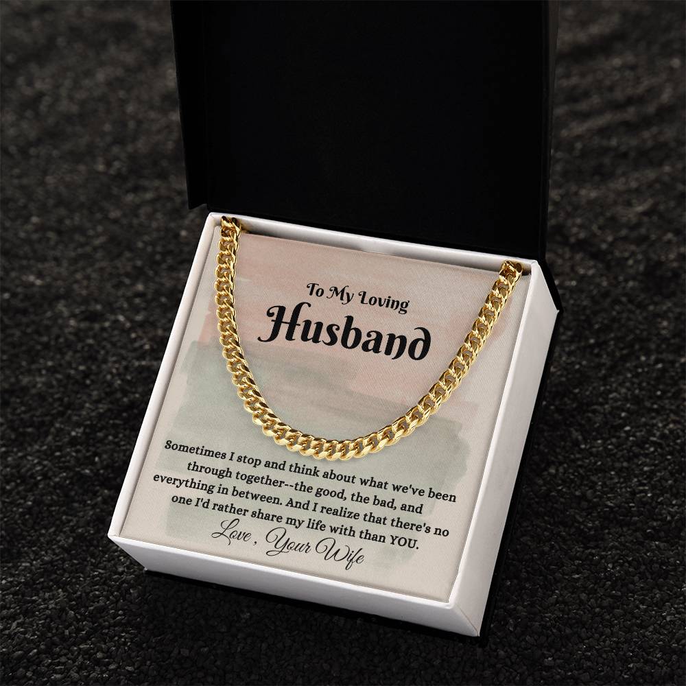 Anniversary Gift To Husband - Cuban Link Chain Necklace