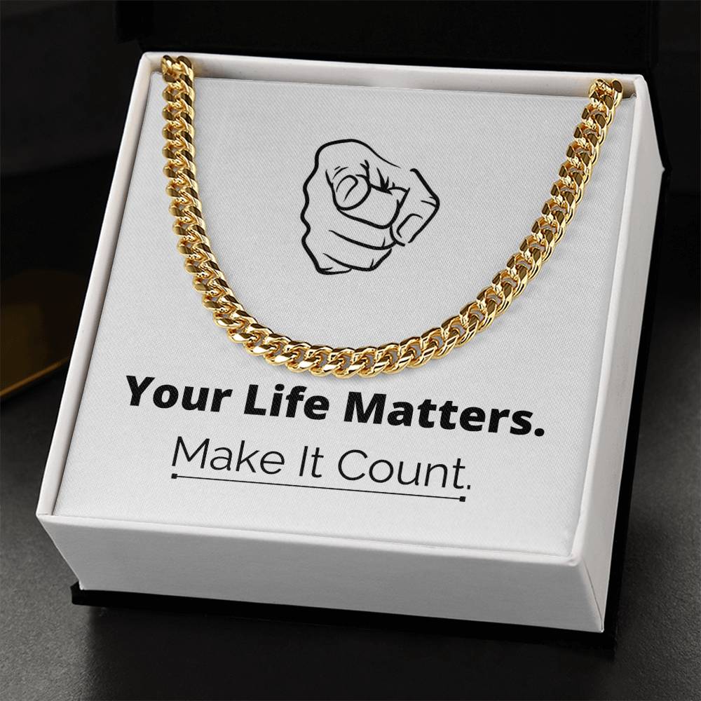 You Matter All Lives Matter Police Lives Matter Motivational Quotes Christian Gifts Sentimental Gift Christmas Gift Bl Cuban Link Chain