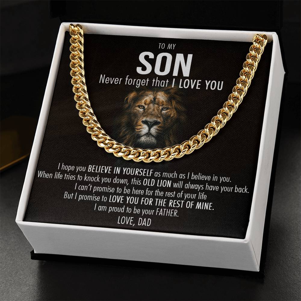 Gift For Son - Always Have Your Back - Cuban Cuban Link Chain