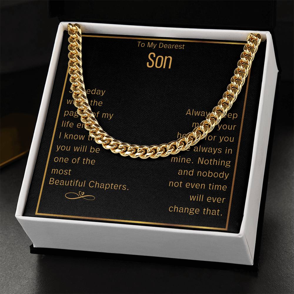 To My Son Gift From Mom Christmas Gift For Son From Mom Son Cuban Link Chain Necklace Sentimental Meaningful Gifts