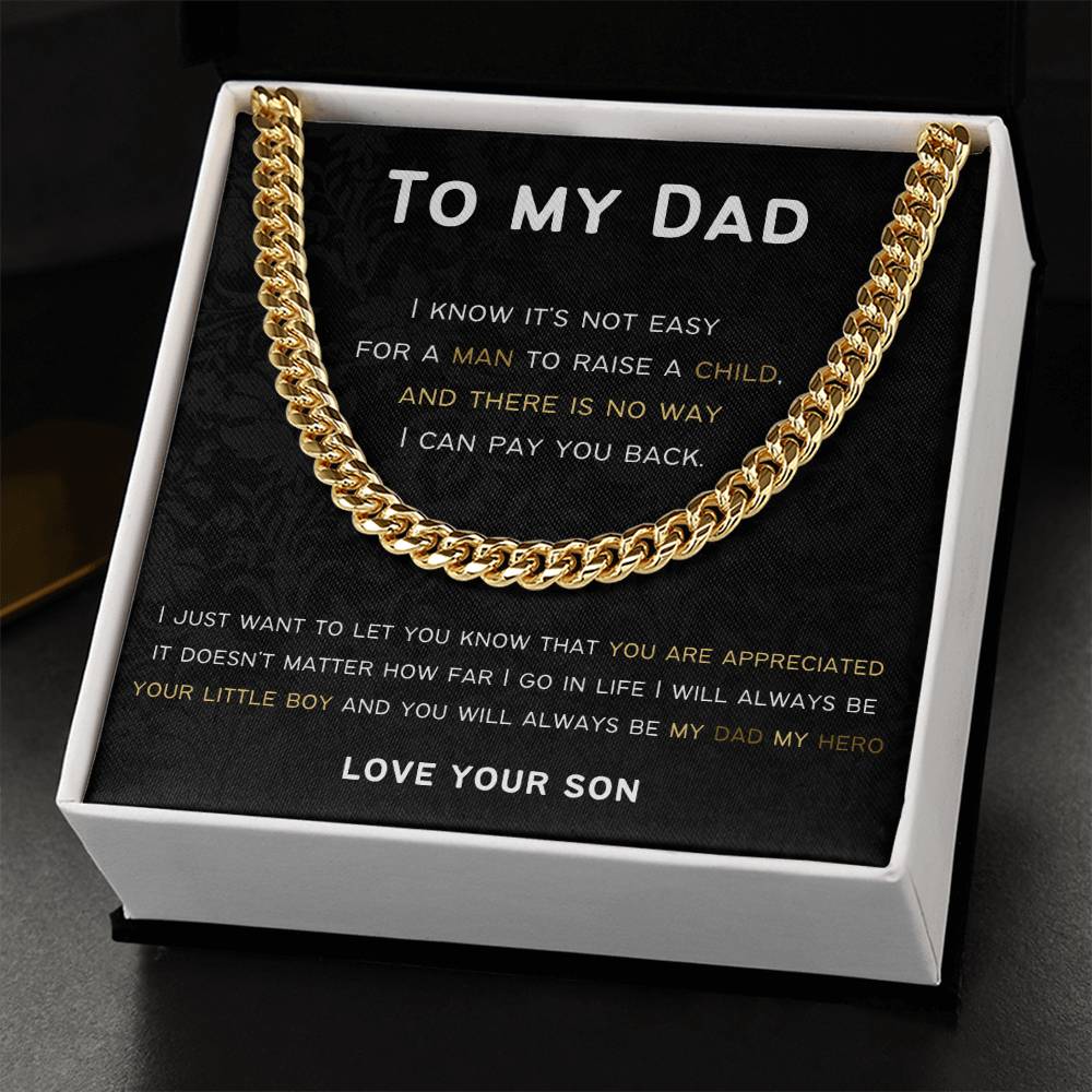 Cuban Link Chain Gift For Dad.