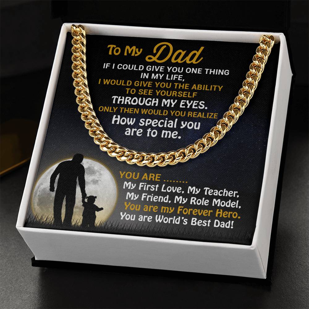 Best Father's Day Gift-Best Jewelry Gift For Dads-Cuban Link Chain Necklace For Dad