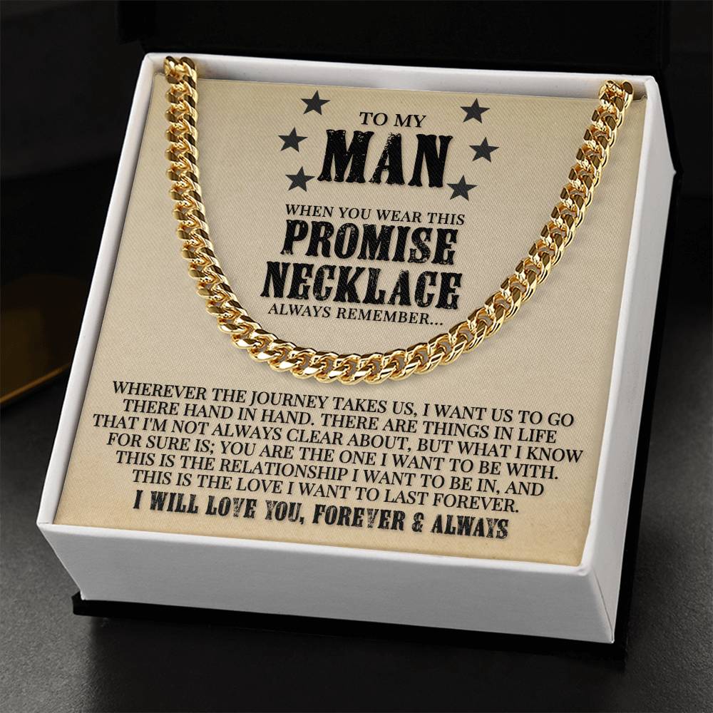 Promise Necklace - Cuban Link Chain