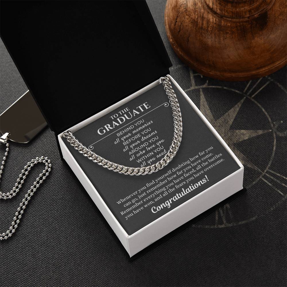 Graduation Gifts For Him Best Graduation Gifts For Boys High School Graduation Gift College Graduation Gift Meaningful Cuban Link Chain