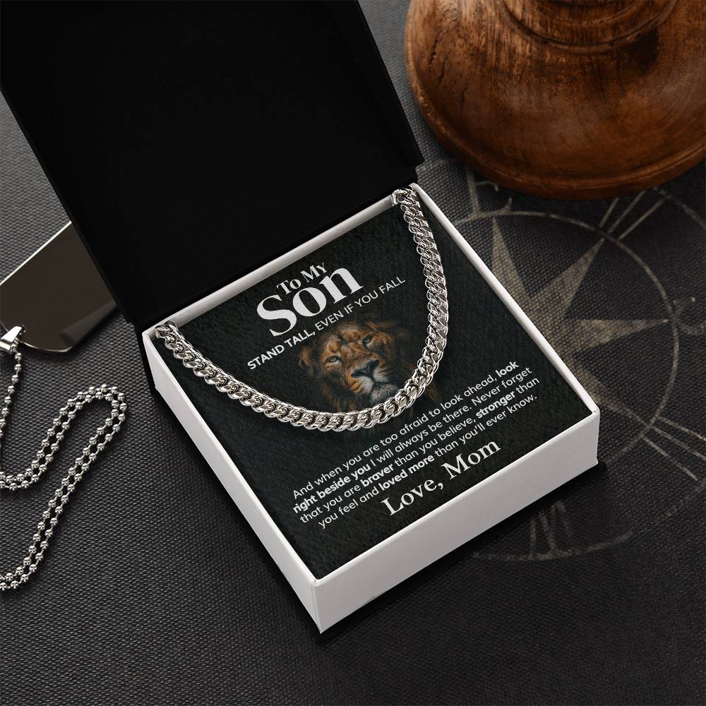 To My Son Chain Necklace Grown Up Son Gift From Mom Son Birthday Graduation Gift Sentimental Gift Cuban Link Chain