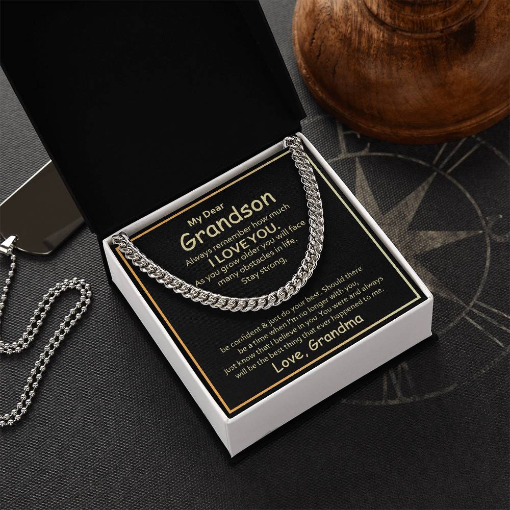 Gift For Grandson - Cuban Link Chain Necklace - Trending Now