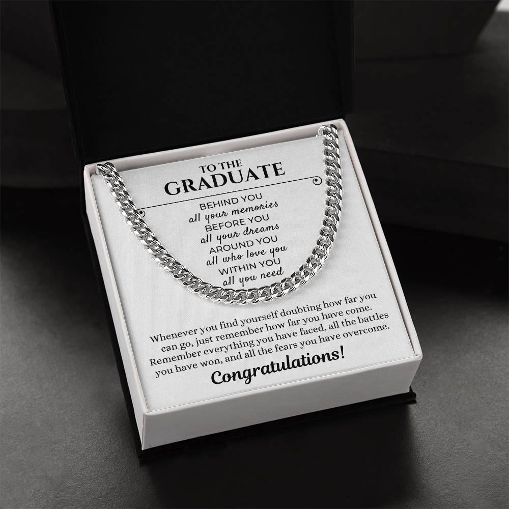 Graduation Gifts For Him Best Graduation Gifts For Boys High School Graduation Gift College Graduation Gift Meaningful Cuban Link Chain