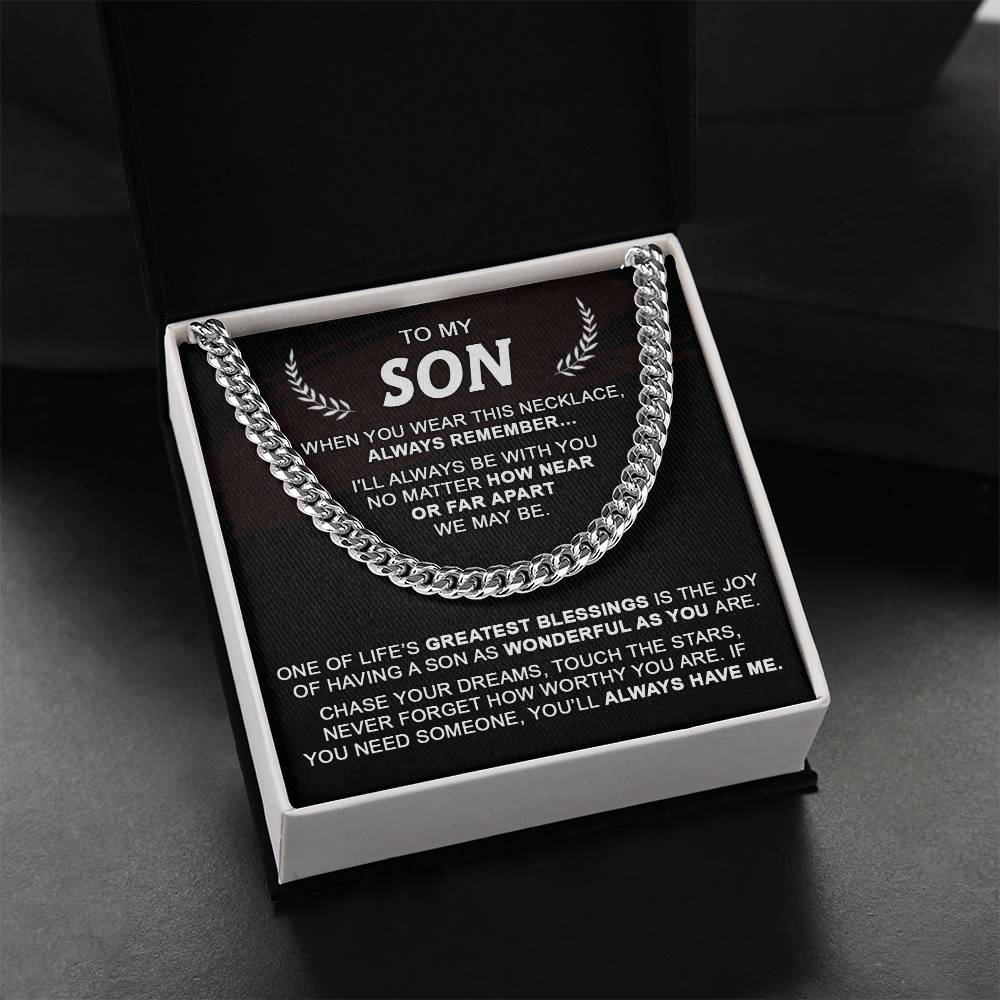 Gift For Son - Be With You - Cuban Cuban Link Chain