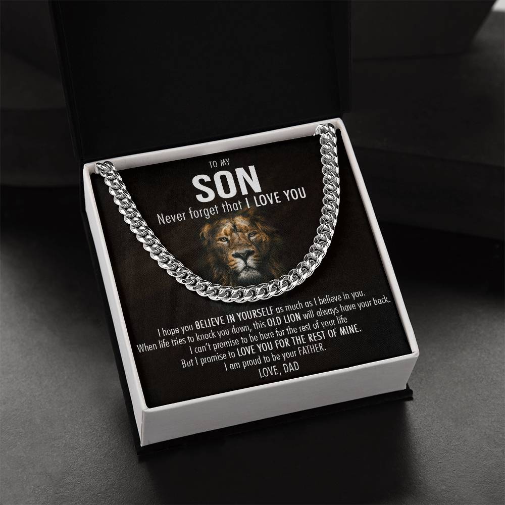 Gift For Son - Always Have Your Back - Cuban Cuban Link Chain