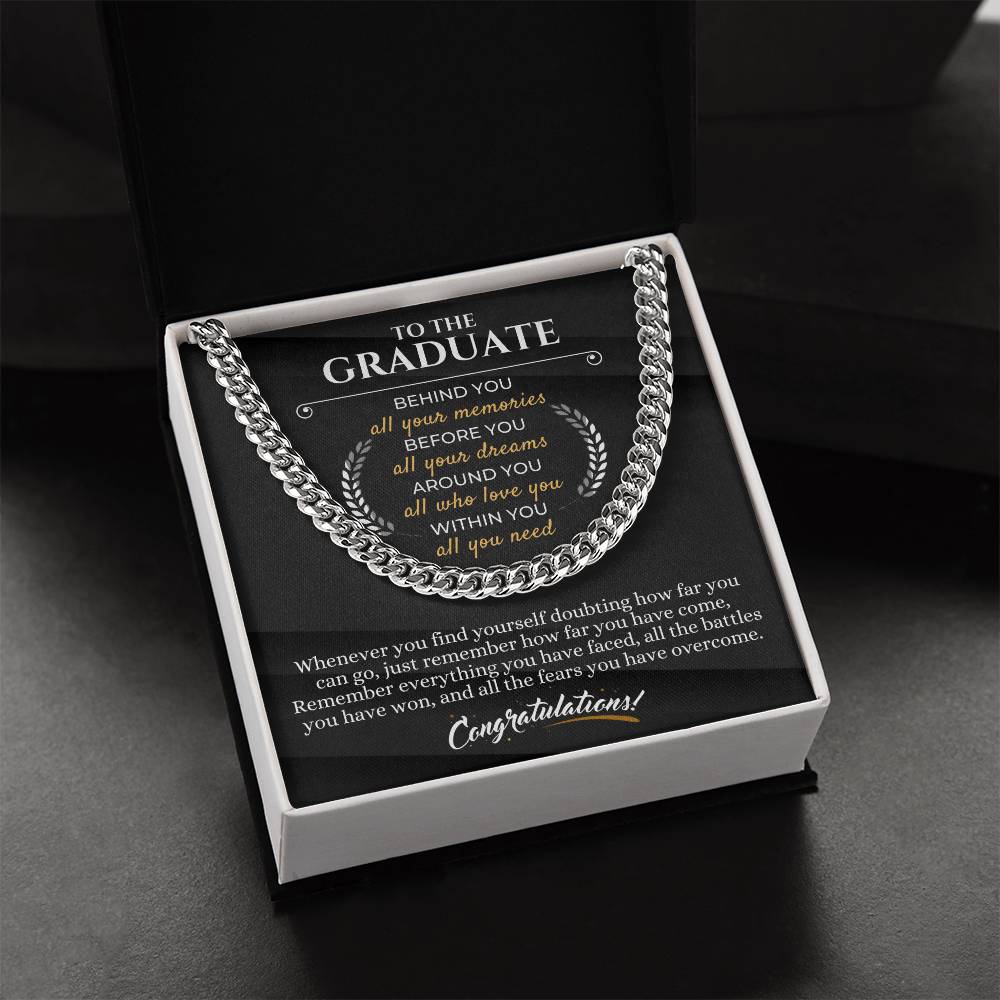 Graduation Gifts For Him Best Graduation Gifts For Boys High School Graduation Gift College Graduation Gift Meaningful Cuban Link Chain