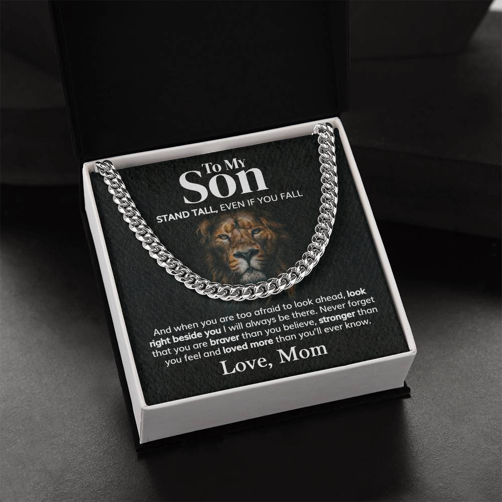 To My Son Chain Necklace Grown Up Son Gift From Mom Son Birthday Graduation Gift Sentimental Gift Cuban Link Chain