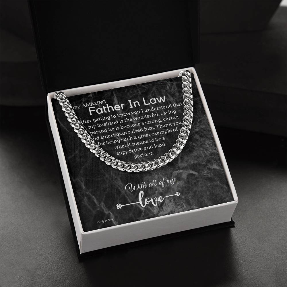 Father In Law Gift From Daughter In Law Father's Day Gift Birthday Gift For Father In Law Link Chain For Husband's Dad Cuban Link Chain