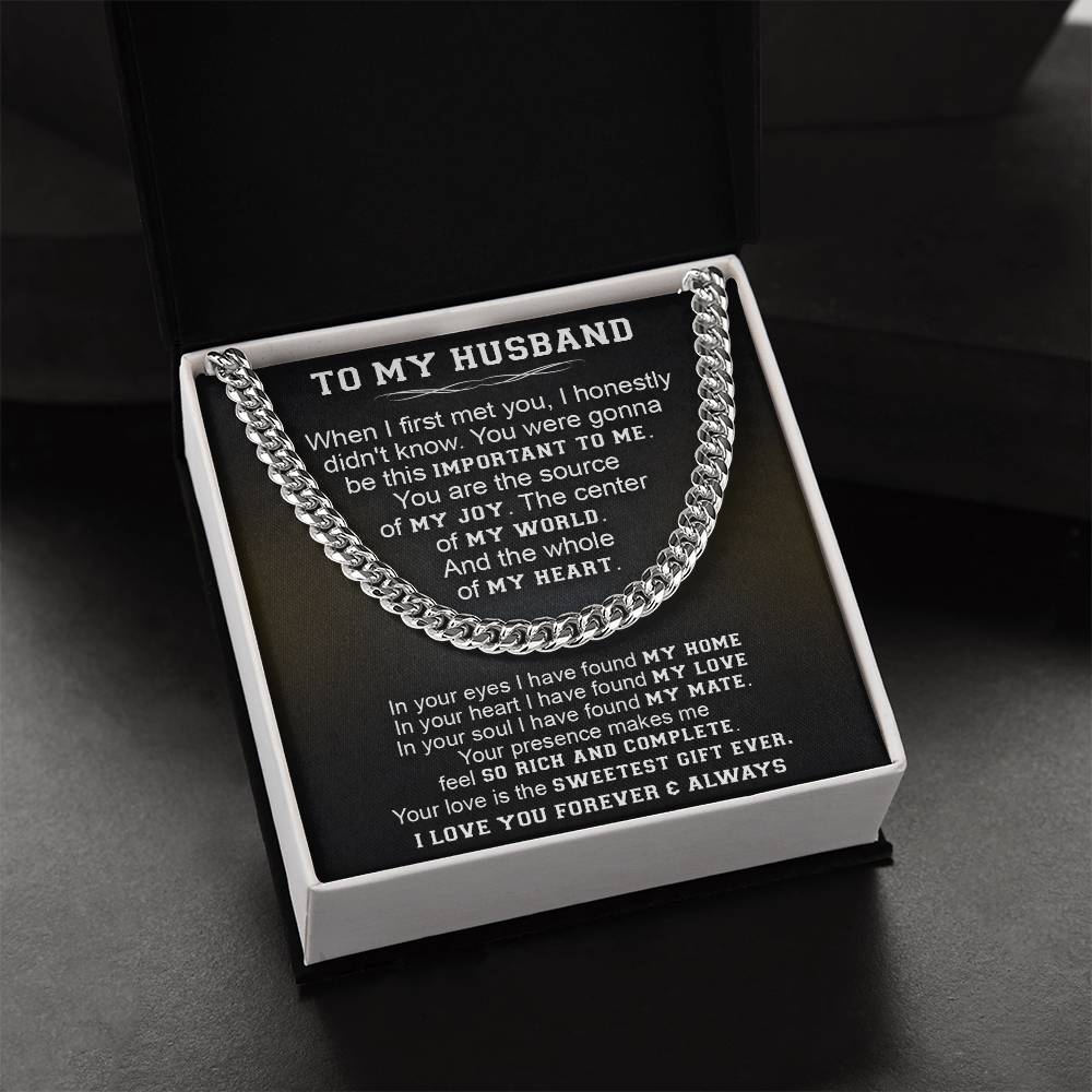 Gift For Husband - My World - Cuban Link Cuban Link Chain
