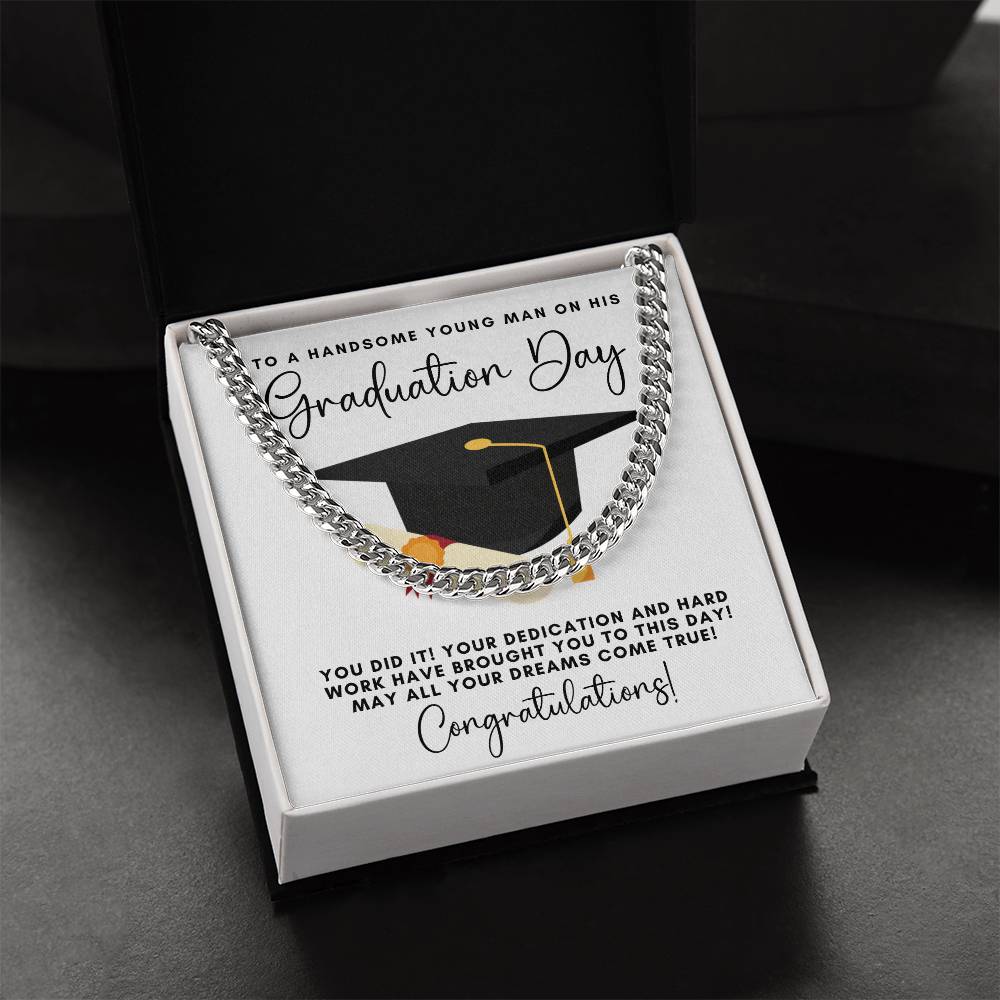 Graduation Gift Necklace Graduation Gift For Him College Graduation High School Senior Graduation Class Of 2022 Cuban Link Chain