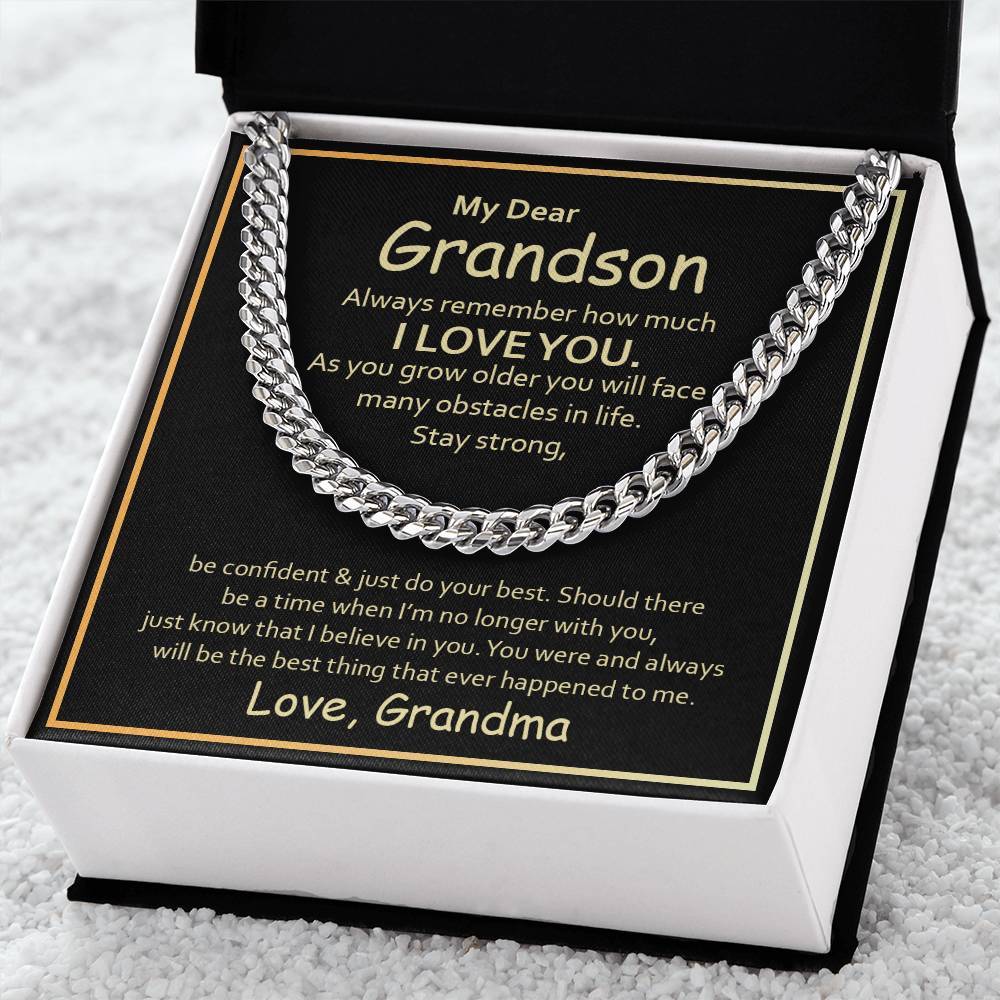 Gift For Grandson - Cuban Link Chain Necklace - Trending Now