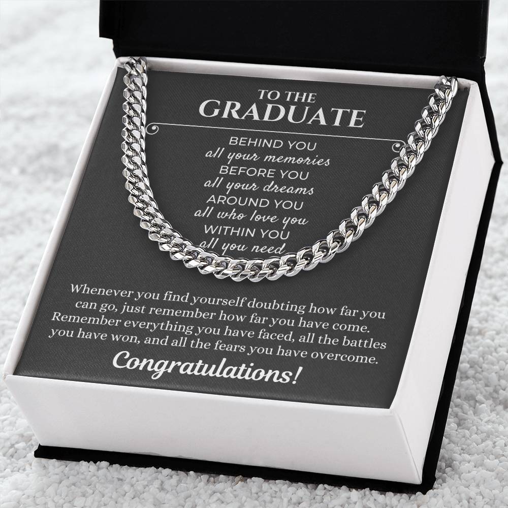 Graduation Gifts For Him Best Graduation Gifts For Boys High School Graduation Gift College Graduation Gift Meaningful Cuban Link Chain