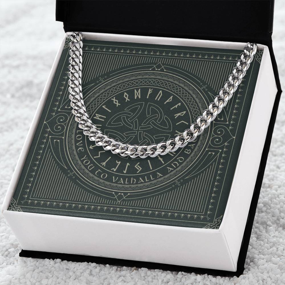 Gift For Boyfriend Husband Vikings Gift For Him Gift For Him Unique Cuban Link Chain