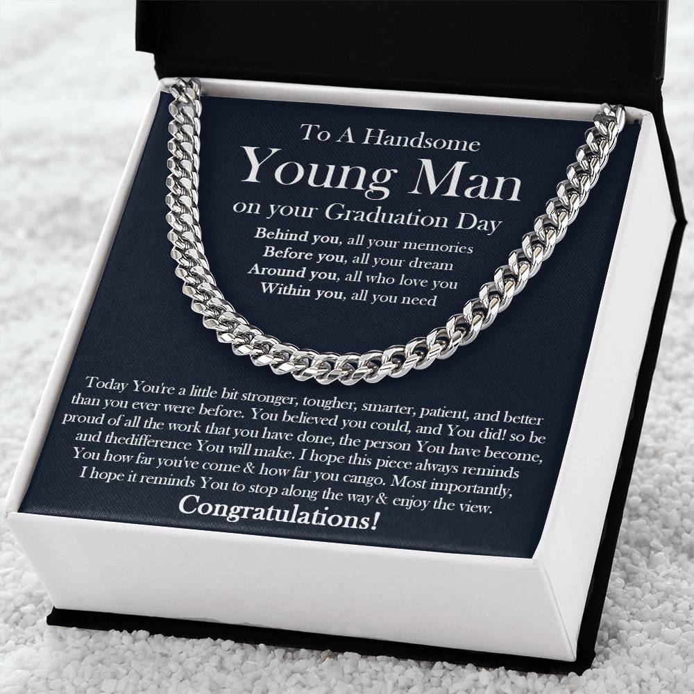 Graduation Gift For Him College Graduation Gift For Son Graduation Gift High School Boy Graduation Gift College Neckla Cuban Link Chain