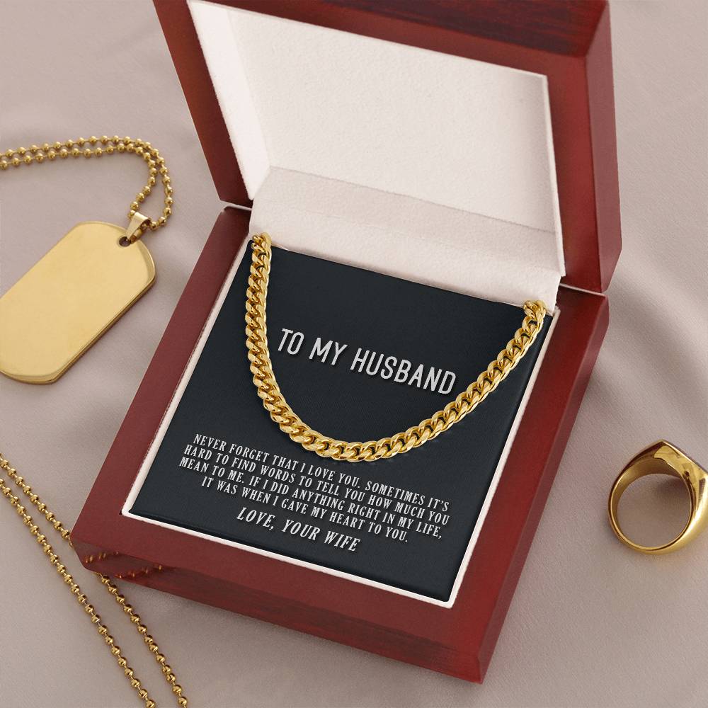 My Heart To You Cuban Link Chain