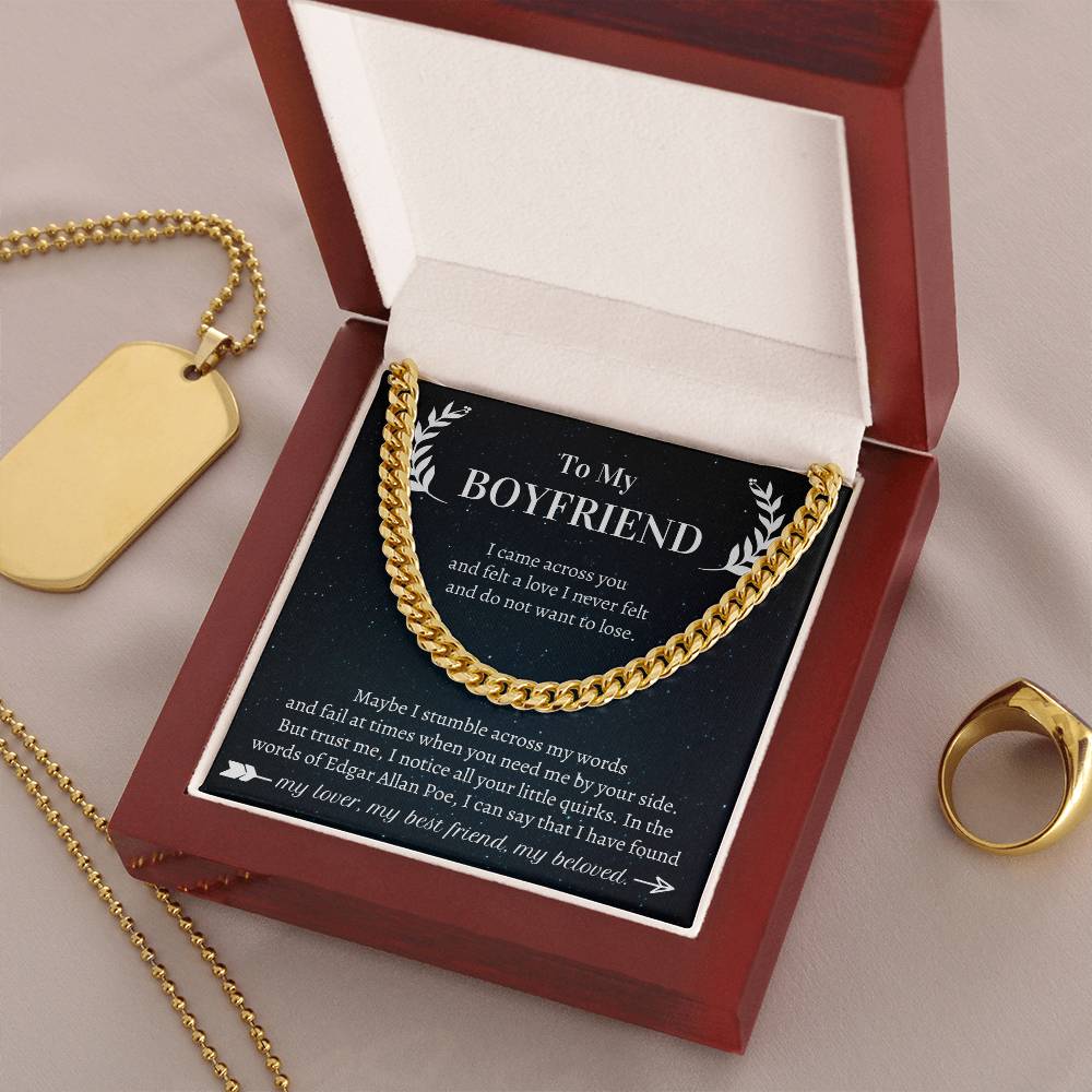 Valentine's Gift Boyfriend - I Came Across You And Felt A Love I Never Felt And Do Not Want To Lose Cuban Link Chain