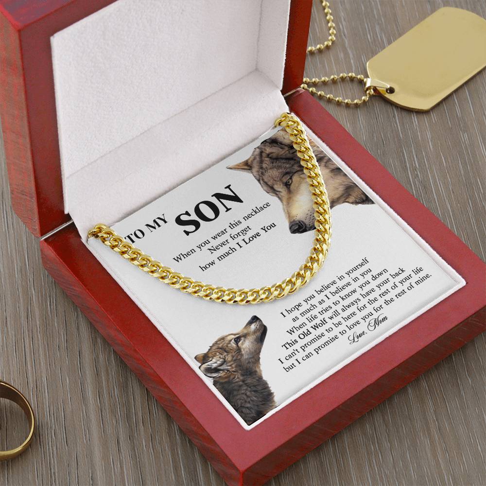 To My Son Cuban Chain Necklace Son Gifts From Mom Gifts For Son Birthday Unique Gifts For Son From Mom Cuban Link Chain